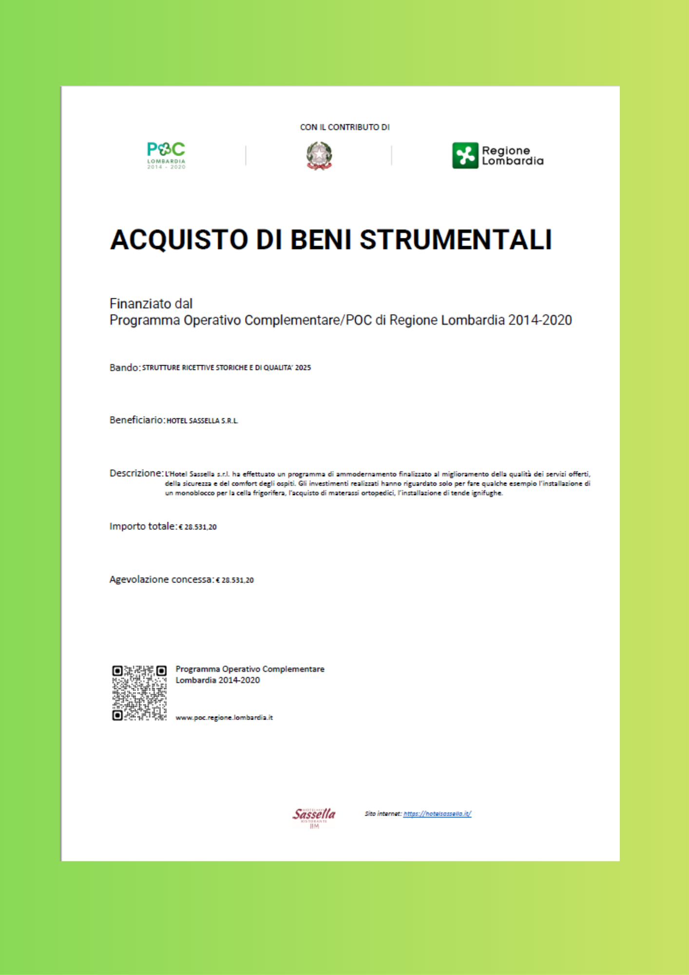 SITO ACQUISTO BENI STRUMENTALI